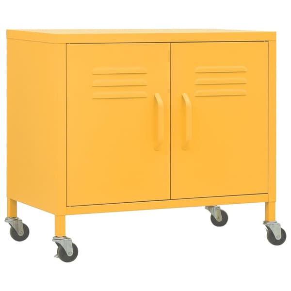 vidaXL Skåp senapsgul 60x35x56 cm stål