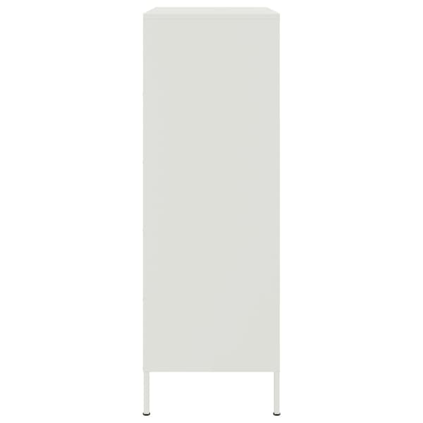 vidaXL Skåp, Vitt, 68x39x113 cm, Stål