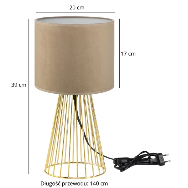 Tornado ASBGZ lampe, fløjlscappuccino