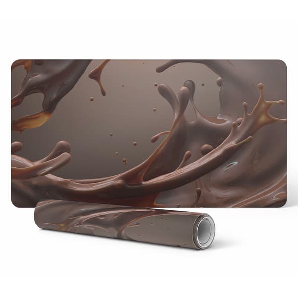 Vinyl glat spillemåtte chokoladebølget 90x45 cm