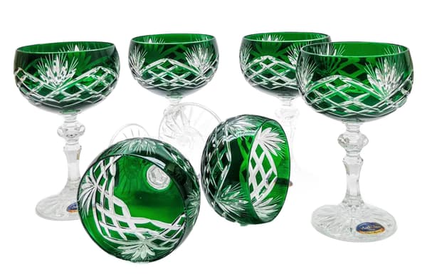 Smaragdkrystal Champagneglas 150ml Ananas