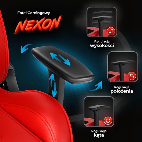 NEXON Punainen Moderni Pyörivä Pelituoli