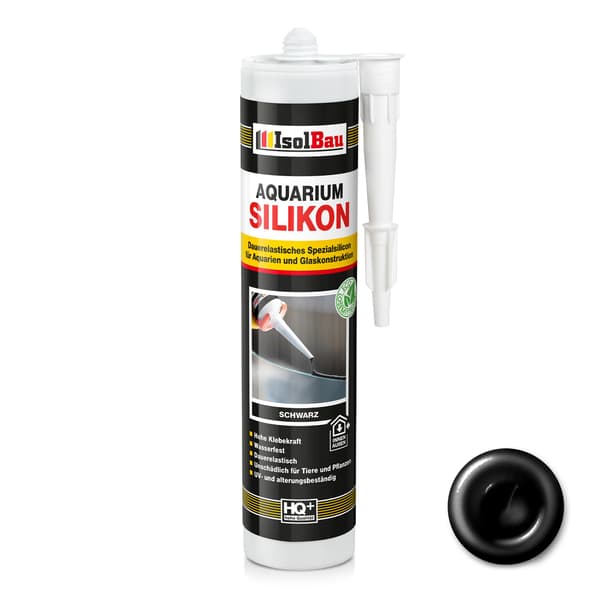 IsolBau Sort Akvariesilikone 1 x 300ml