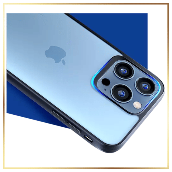 3MK SatinArmor+ cover til iPhone 15 Plus / 14 Plus, gennemsigtig med sort ramme