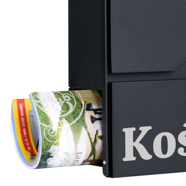Vidar-postilaatikko, musta kaiverruksilla