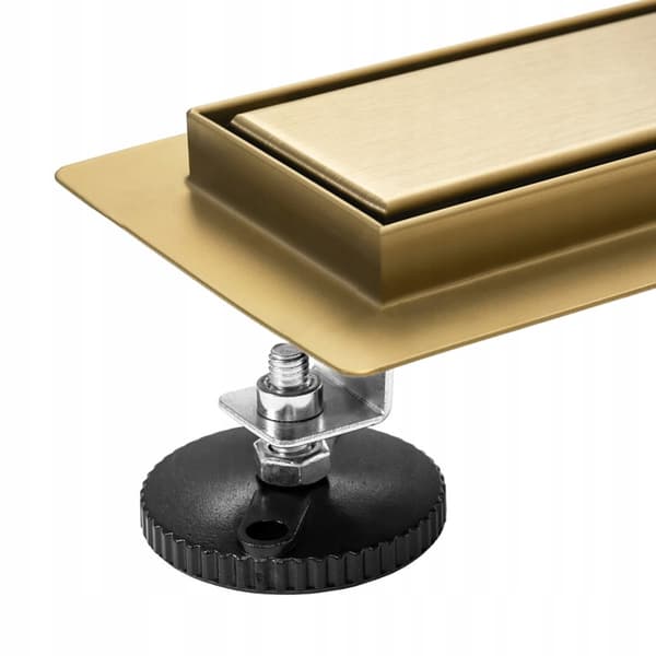 Neox borstad guld lång linjär duschbrunn 50cm
