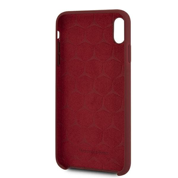 Mercedes Silikone Line Etui til iPhone Xs Max, Rød