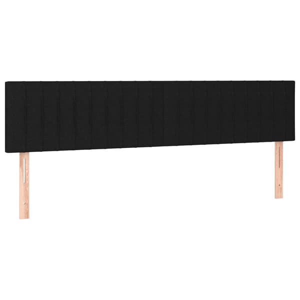 vidaXL sengegavle, 2 stk., sort, 90x5x78/88 cm, stof
