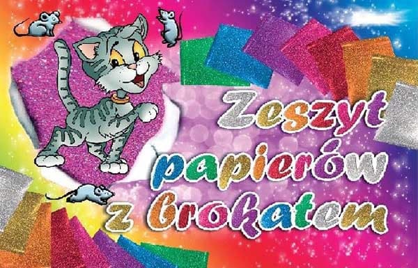 En anteckningsbok med glitterpapper