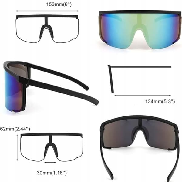 Karsaer Vision Shield Neon Retro -urheiluaurinkolasit
