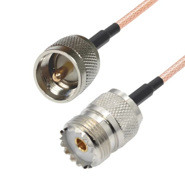 Pigtail UHF-fatning / UHF-stik RG316 10 cm