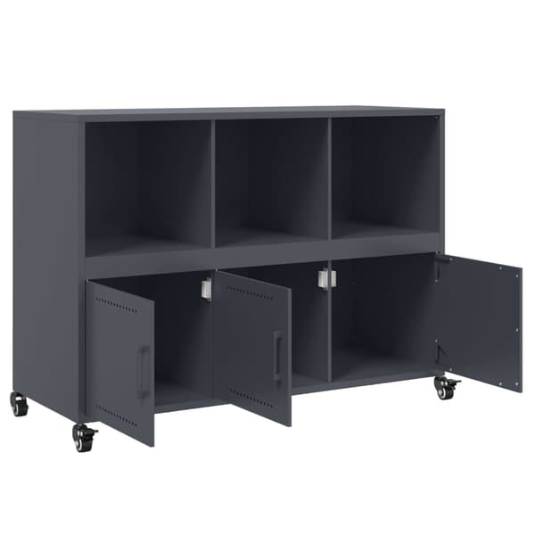 vidaXL skab, antracit, 100,5x39x72 cm, stål