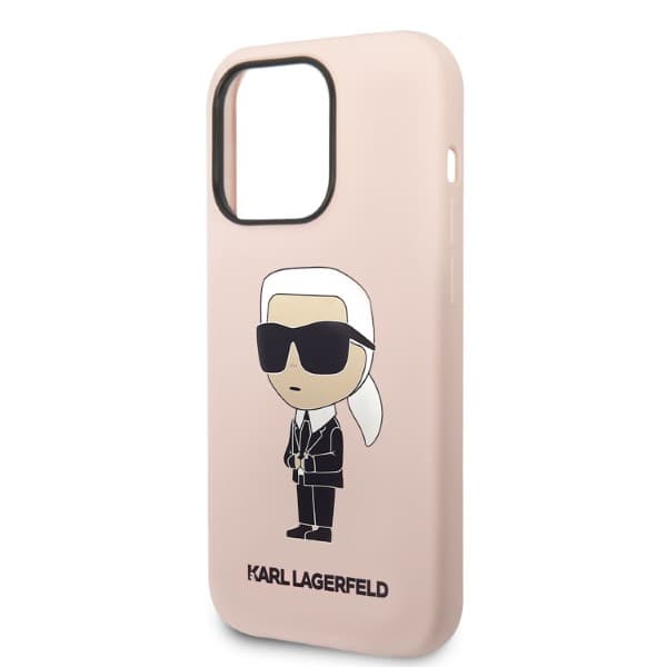 Karl Lagerfeld Silikone Ikonik Magsafe-etui til iPhone 14 Pro Max, Pink