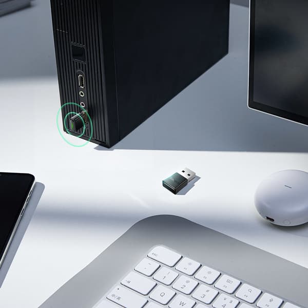 Sovitinliitin lähetin-vastaanotin Bluetooth 5.3 USB-kantama 20m musta