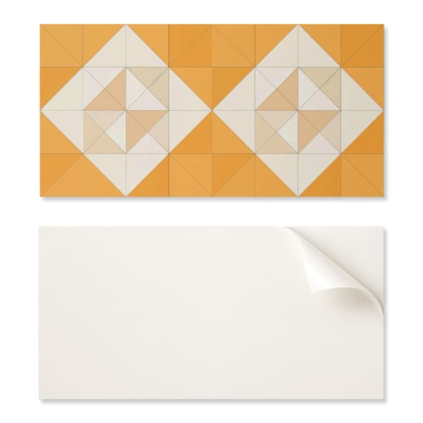 Selvklæbende vinyltrykt panel 120x60 cm geometrisk diamantmønster