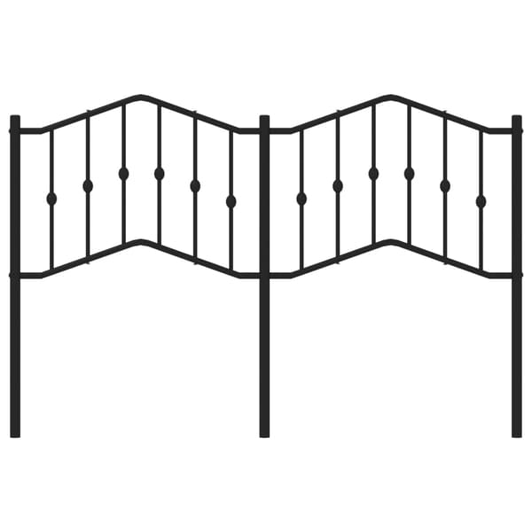 vidaXL metalsengegavl sort 140 cm