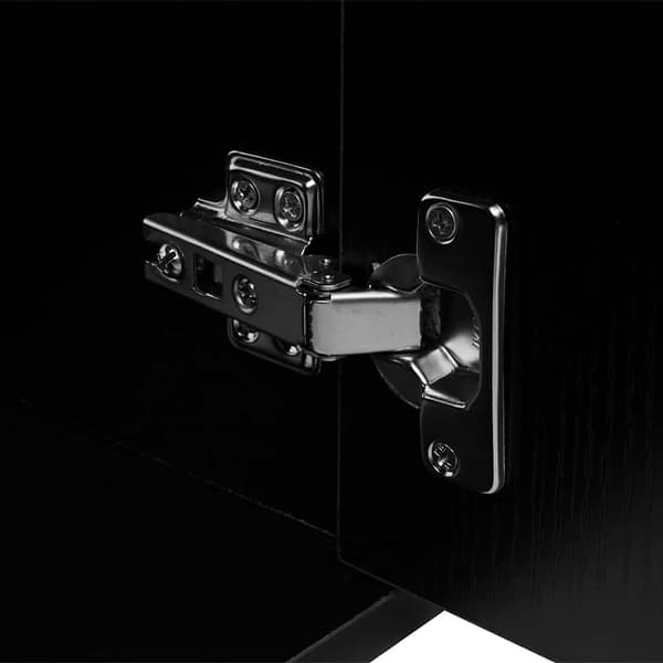 vidaXL 3-delt badeværelsessæt med vask, sort