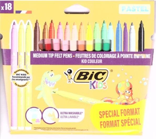 Lasten Couleur pastellitussit 18 väriä BIC