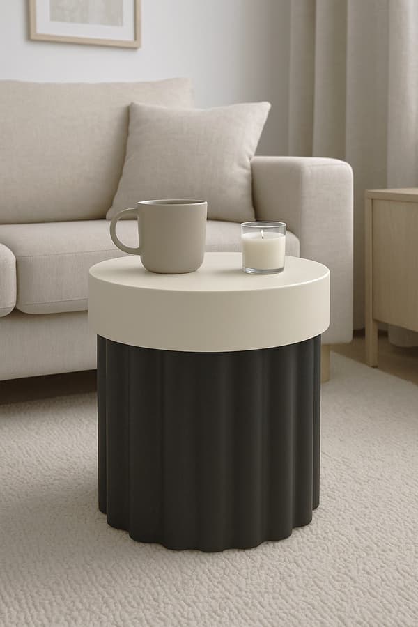 Minimalistinen SCOTT-pöytä musta beige