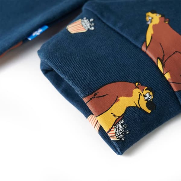Børnepyjamas i lyse farver, denimblå, 104