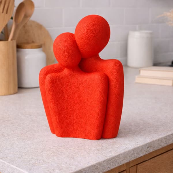 Figur til par rød foldbar dekoration kærlighed minimalistisk