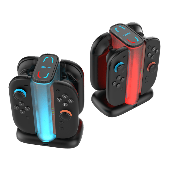 Yaxo Joy-Con Quad Charge Dock för NS2 Techno Black