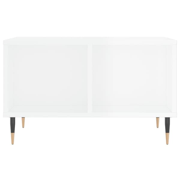 vidaXL Soffbord högglansvitt 60x50x36,5 cm