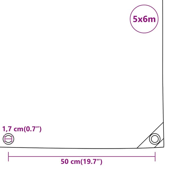 vidaXL Pressu, sininen, 5x6 m, 650 g/m²