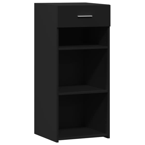 vidaXL skab, sort, 40x42,5x93 cm, træbaseret materiale