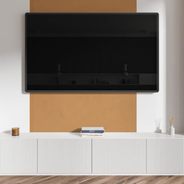 Selvklæbende vinylpanel med tryk til stue 120x60 cm orange farve