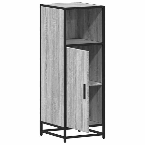 vidaXL badeværelsesskab Sonoma grå 35x37,5x100 cm limet træ