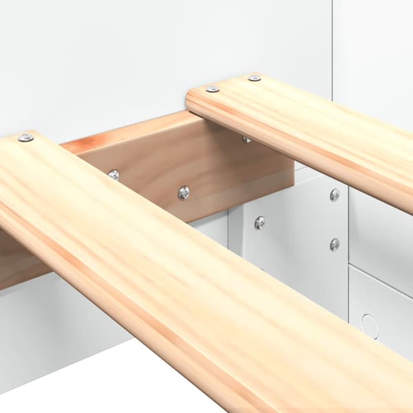 vidaXL Sängram vit 90x200 cm träbaserat material