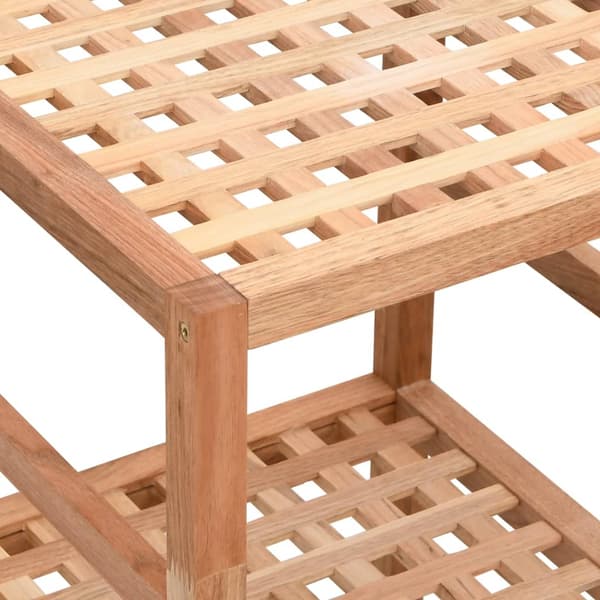 vidaXL badeværelseshylde 35,5x35,5x112,5 cm valnøddetræ
