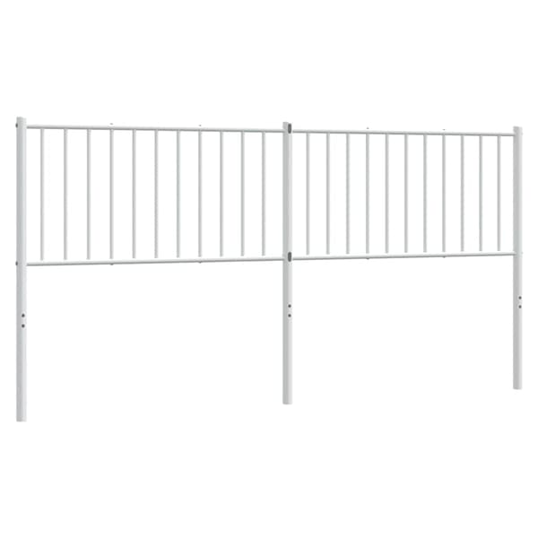 vidaXL metalsengegavl hvid 180 cm