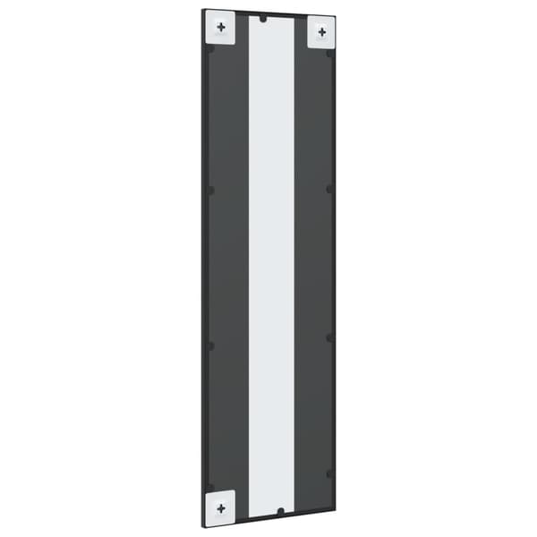 vidaXL Väggspegel, svart, 30x100 cm, rektangulär, järn