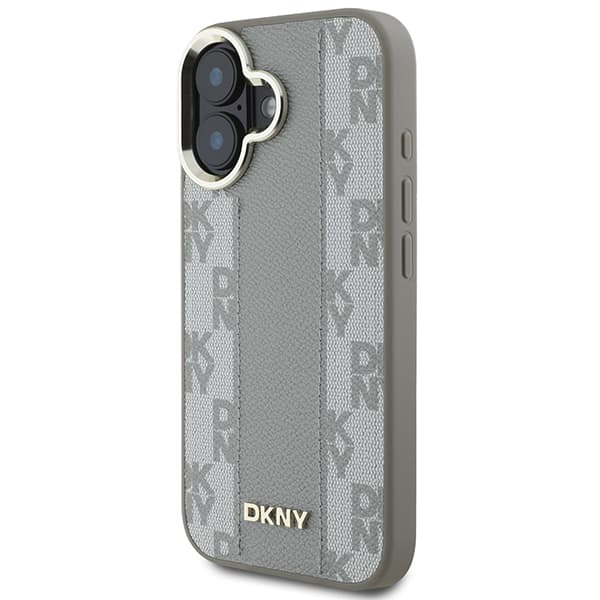 DKNY Magsafe-etui med ternet mønster til iPhone 16, beige