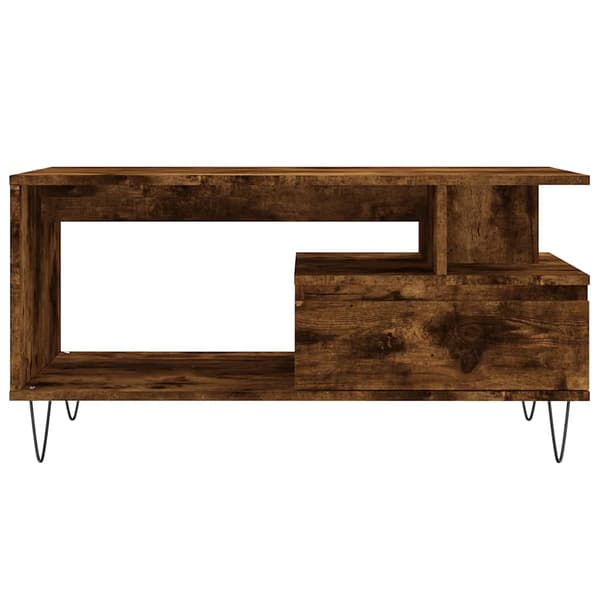 vidaXL sofabord røget eg 90x49x45 cm
