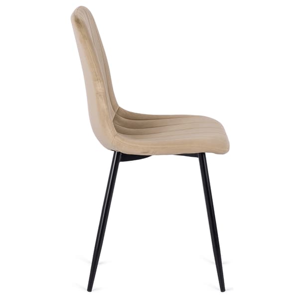 IBIS Beige Velour Moderne Loft Spisebordsstol med Polstring
