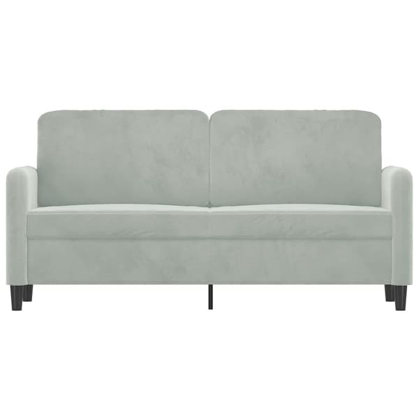 vidaXL 2-sitssoffa ljusgrå 140 cm klädd i sammet