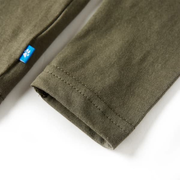 Barn långärmad t-shirt, khaki, 92