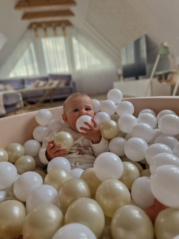 Tør pool 110x30 beige uden bolde