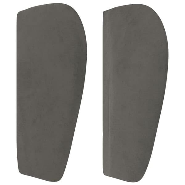 vidaXL Vingad nackstöd mörkgrå 147x23x78/88 cm sammet