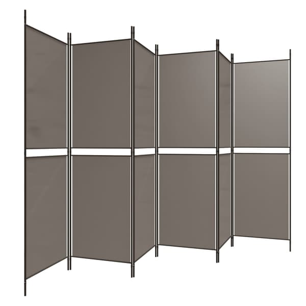 vidaXL 6-panelsskärm antracit 300 x 180 cm tyg