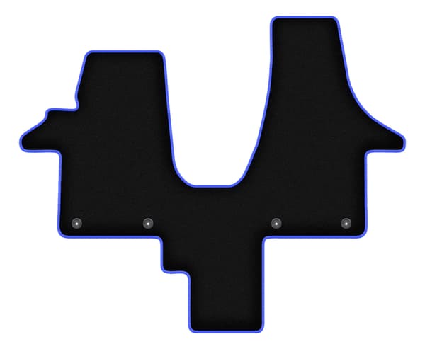 CARLUX-BLÅ bilmattor för: VW Transporter T5 Caravelle 2-sitsig (2003-2015)