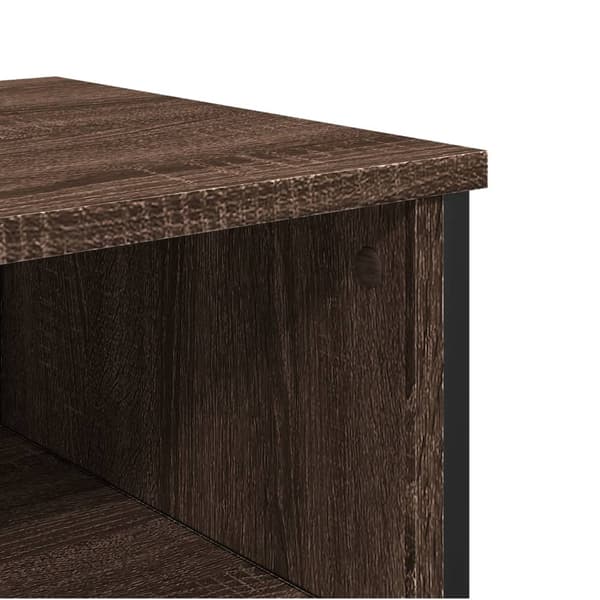 vidaXL konsolbord brunt egetræ 100x35x74,5 cm