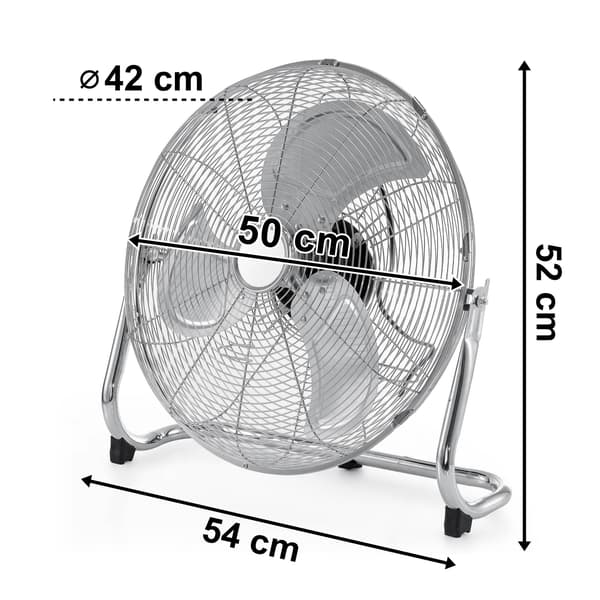 Golvfläkt, stående fläkt, 120W, TYBER silver