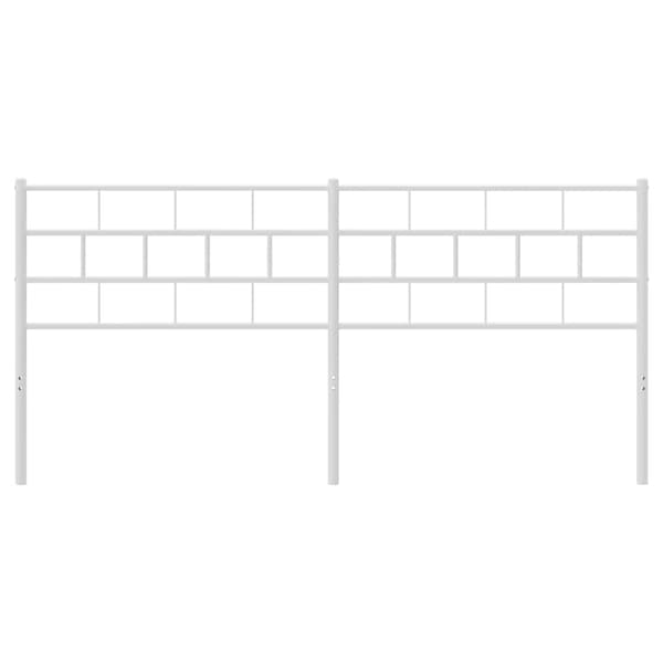 vidaXL metalsengegavl hvid 193 cm
