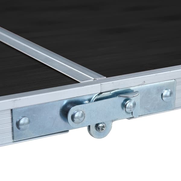 vidaXL foldbart campingbord grå aluminium 120 x 60 cm