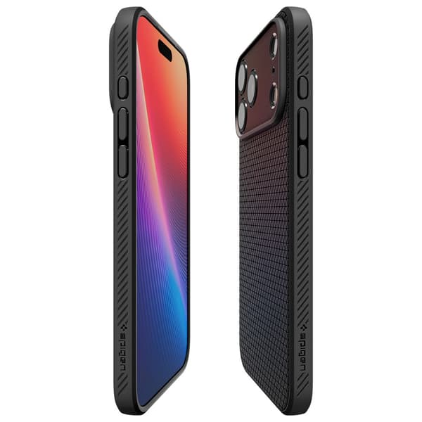 Spigen Liquid Air -kotelo iPhone 17 Pro Maxille, musta