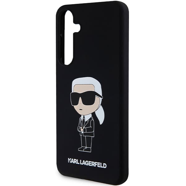 Karl Lagerfeld Silikone Ikonik Etui til Galaxy S24, Sort
